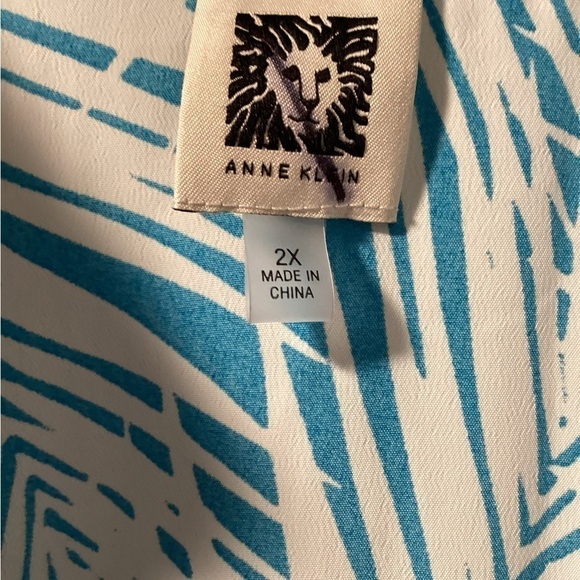 NWOT Anne Klein Printed Drawstring Midi Dress Size 2X - Picture 4 of 5